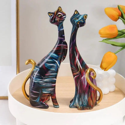 Bret Duo Cat Figurines Inovessa