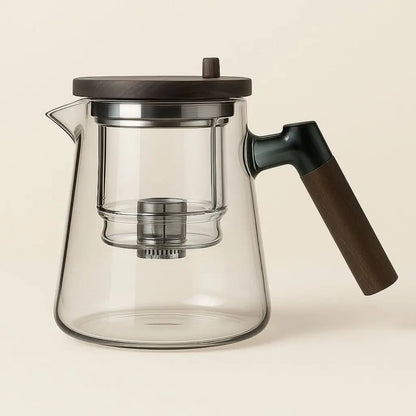 Clear Glass Herbal Tea Infuser Pot - Lusomart