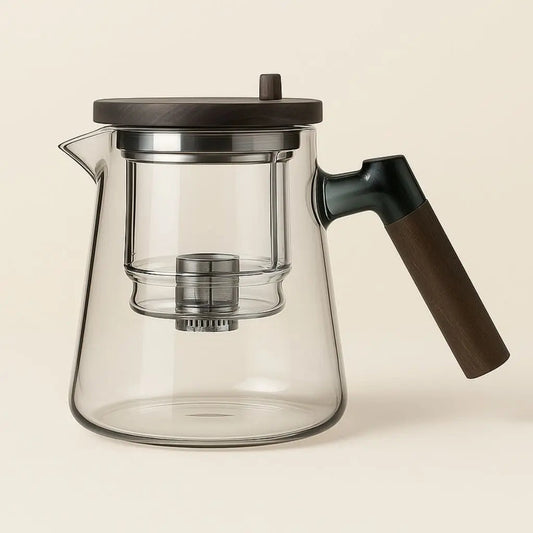 Clear Glass Herbal Tea Infuser Pot - Lusomart