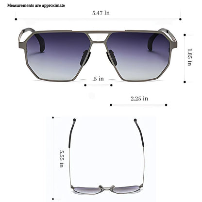 Premium Metal Pilot Sunglasses With Polarized Lenses