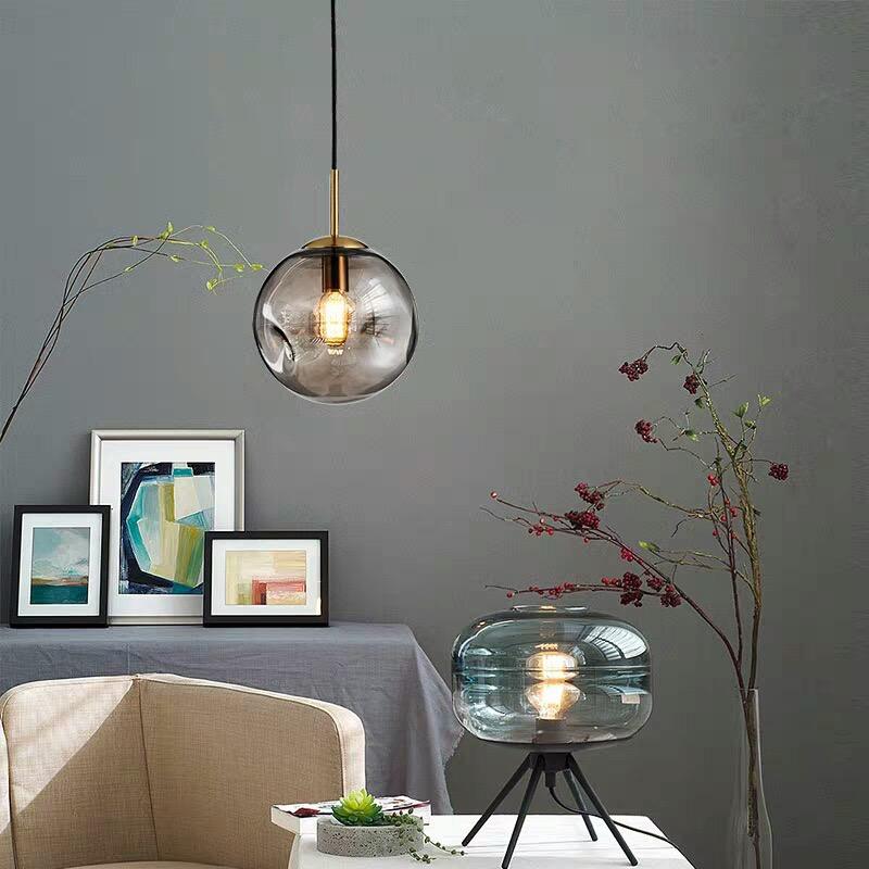 Sleek Glass Hanging Lamp Shade