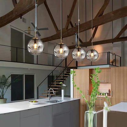 Sleek Glass Hanging Lamp Shade