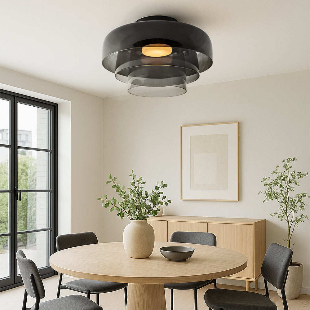 Brilora | Minimalist Scandinavian Bauhaus Glass Layered Pendant Lamp 8