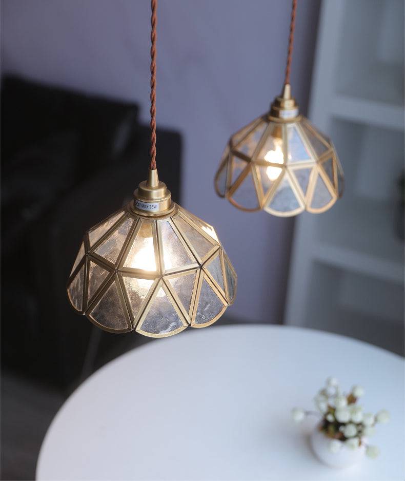 Classic Folded Glass Hanging Lamp
