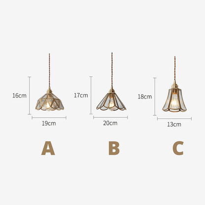 Classic Folded Glass Hanging Lamp
