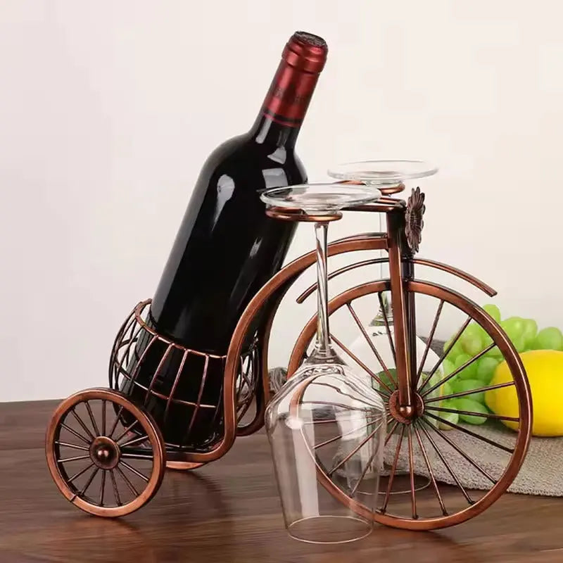 Sturdy Wine Bottle and Glass Carrier Tricycle - Lusomart