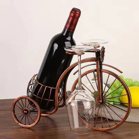 Sturdy Wine Bottle and Glass Carrier Tricycle - Lusomart