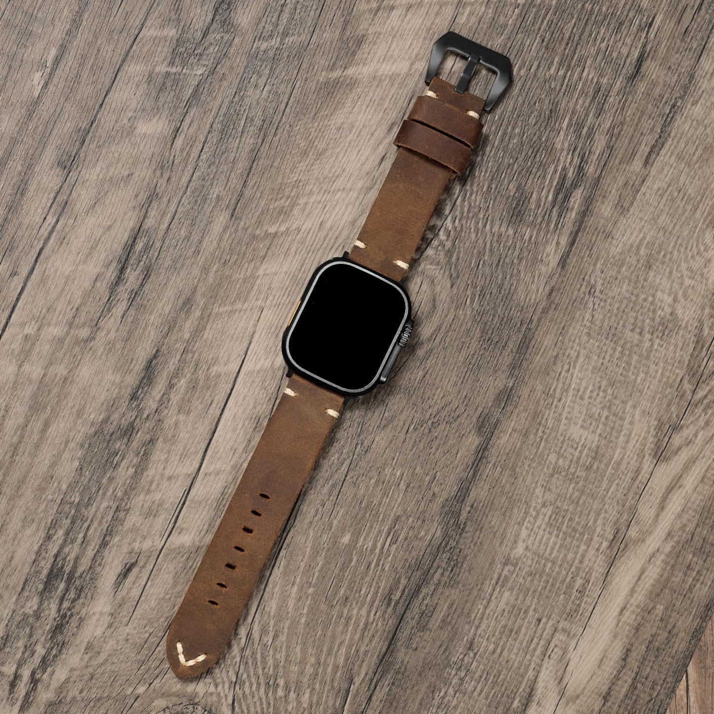 Classic Brown Leather Band for Apple Watch