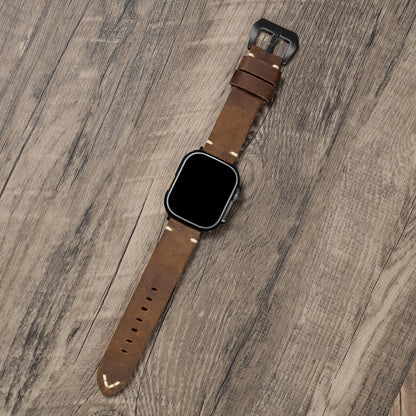 Classic Brown Leather Band for Apple Watch
