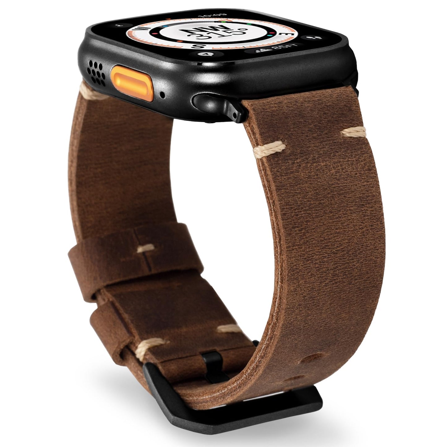 Classic Brown Leather Band for Apple Watch - Lusomart