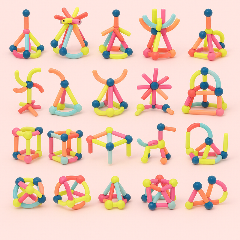 BuildBlox – Construction toy set with sticks for creative shape-making and hands-on play 6