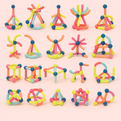 BuildBlox – Construction toy set with sticks for creative shape-making and hands-on play 6