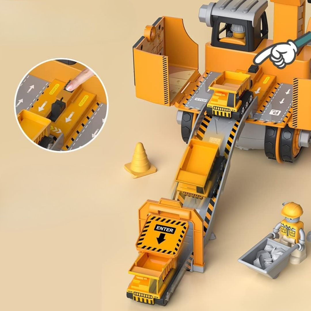 BuildBuddies™ – 3-in-1 Construction Vehicles Playset – Educational Building Fun for Kids 4