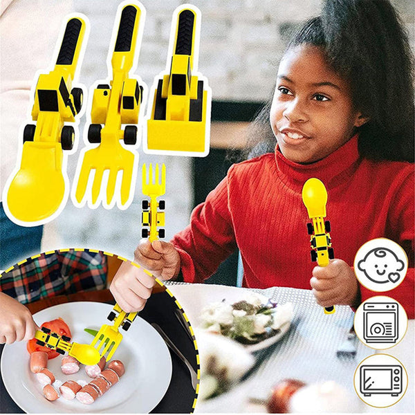 Bulldozer Children's Cutlery Set - ConstructoFork 3