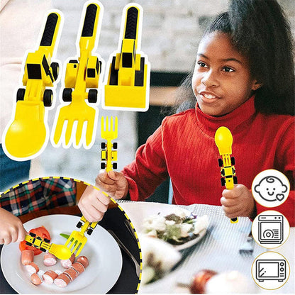Bulldozer Children's Cutlery Set - ConstructoFork 3