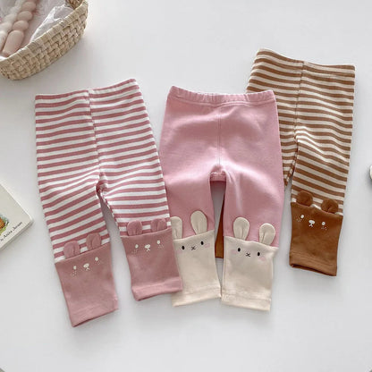 BunnyCuff™ – Animal Friends on the Pipe – Soft Baby Leggings 1
