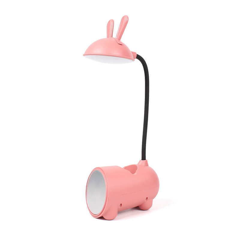 Fun Rechargeable Rabbit Table Lamp with Pen Holder - Lusomart