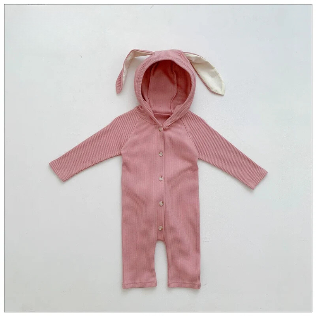 Cute Baby Romper with Soft Rabbit Detail - Lusomart