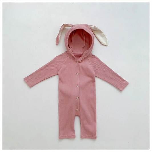 Cute Baby Romper with Soft Rabbit Detail - Lusomart