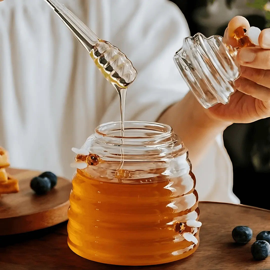 Sweet Glass Honey Container - Lusomart