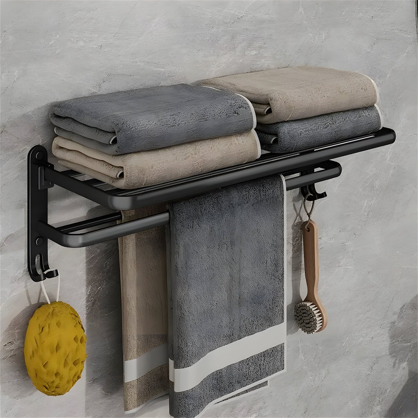 Space Saving Adjustable Bathroom Storage - Strong Metal Shelf - Lusomart