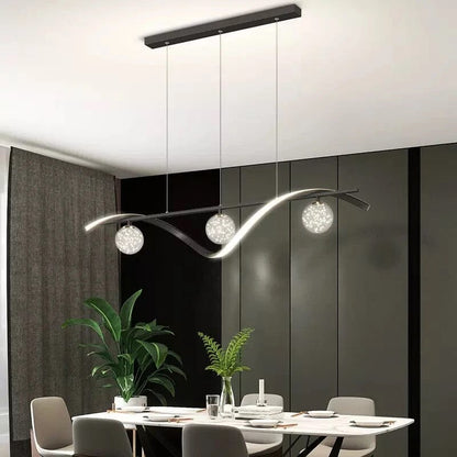 Elegant Curved Ceiling Chandelier - Lusomart