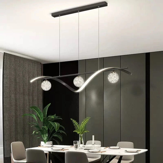 Elegant Curved Ceiling Chandelier - Lusomart