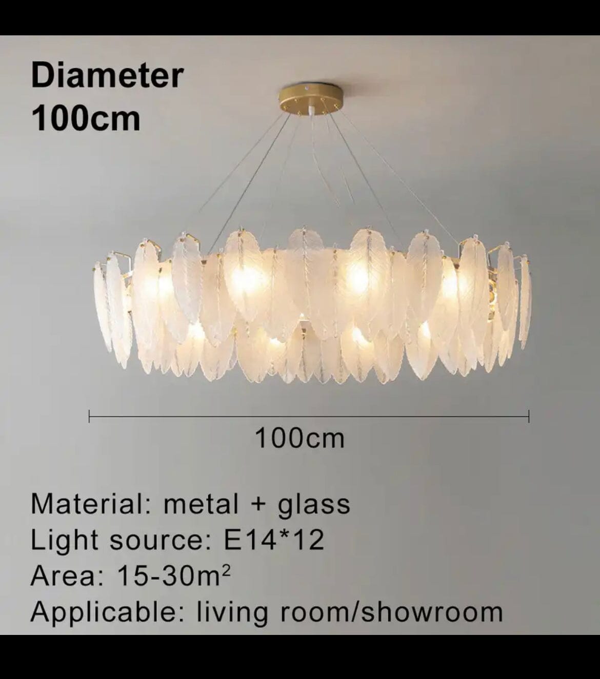 Luxury Feather Crystal Chandelier