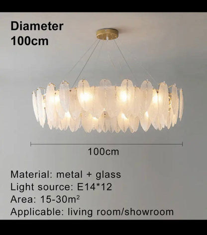 Luxury Feather Crystal Chandelier