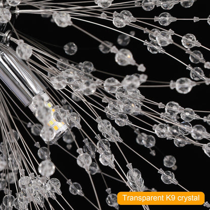 Luxurious Crystal Floral Pendant Light Fixture
