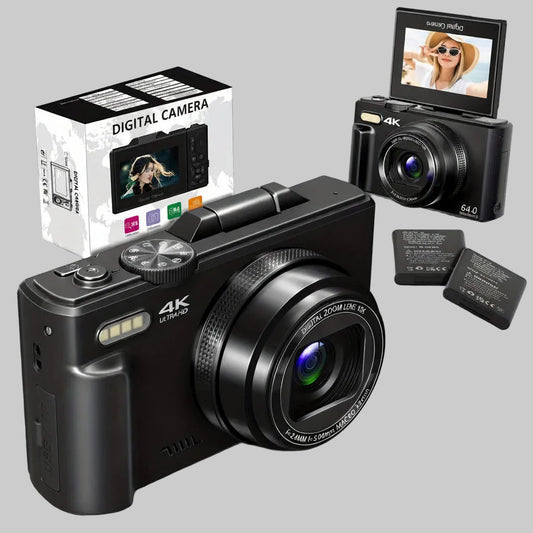 Portable 4K WiFi Camera Flip Screen Vlog Cam - Lusomart