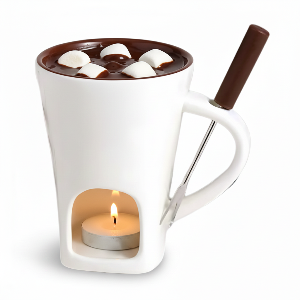 Delicious Chocolate Fondue Ceramic Pot Set