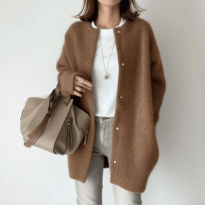 Cozy Women's Open Front Knit Cardigan Sweater