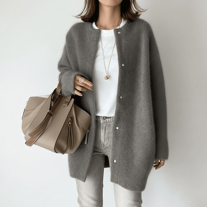 Cozy Women's Open Front Knit Cardigan Sweater