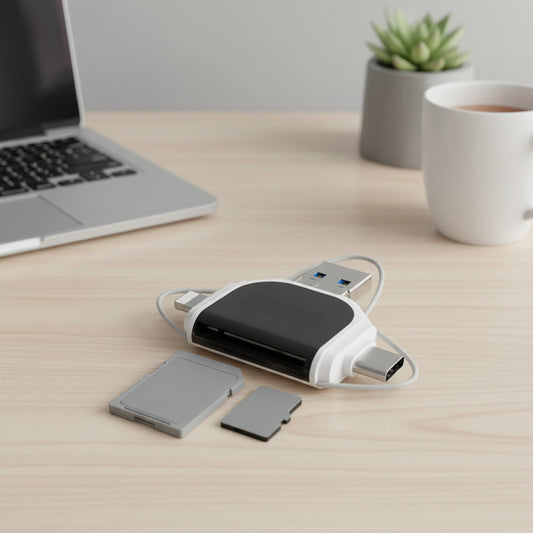 Multiport USB C Card Adapter with SD and Micro SD Slots - Lusomart