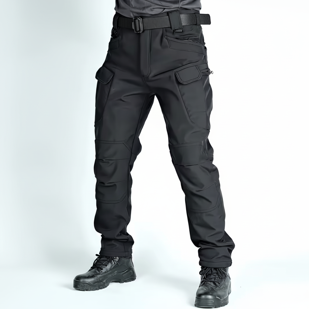 Warm Fleece Lined Outdoor Cargo Pants For Men