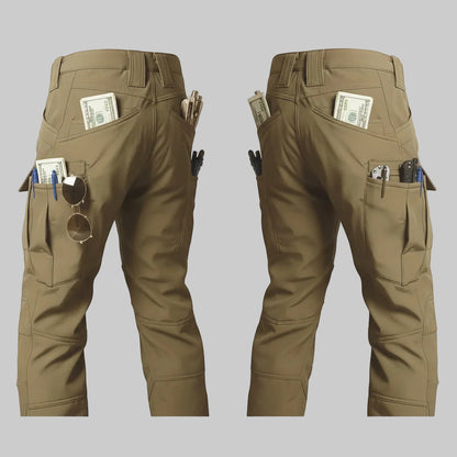 Warm Fleece Lined Outdoor Cargo Pants For Men