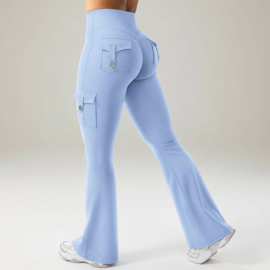 Comfortable High Waisted Wide Leg Womens Cargo Pants - Lusomart