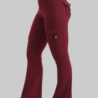 Comfortable High Waisted Wide Leg Womens Cargo Pants