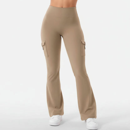 Comfortable High Waisted Wide Leg Womens Cargo Pants