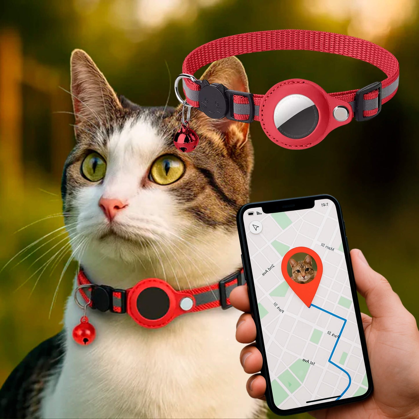 Safe Glow Pet GPS Tracking Cat Collar