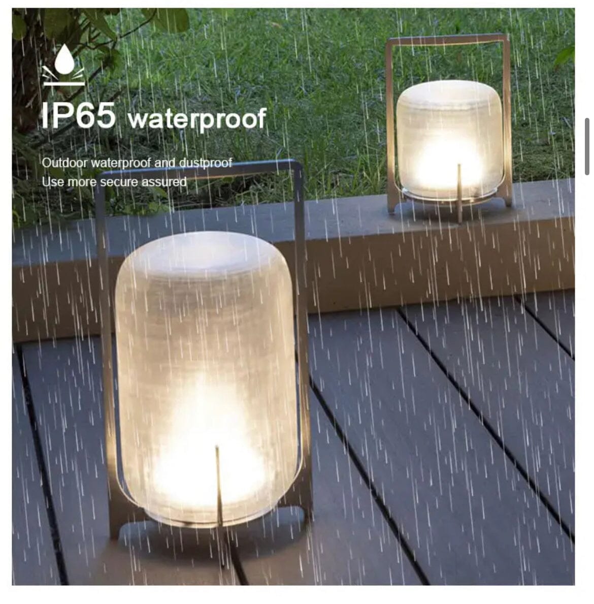 Outdoor Patio Lights Waterproof Steel And Glass