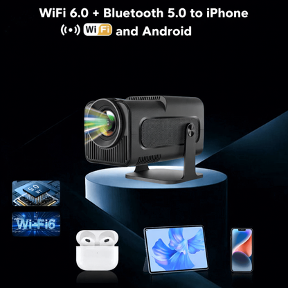 Compact 4K Wireless Home Cinema Projector