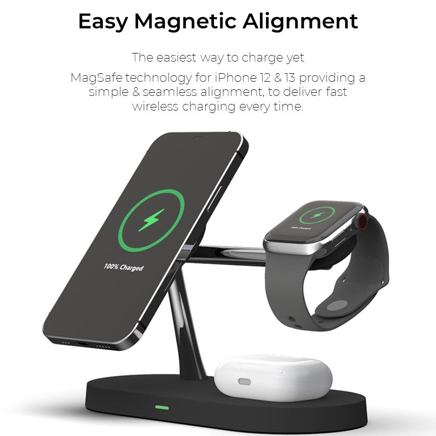 Fast 4-in-1 Wireless Charging Pad for iPhone and Accessories