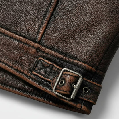Retro Leather Biker Jacket For Men