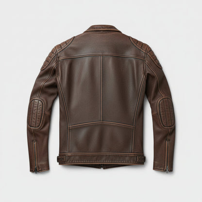 Retro Leather Biker Jacket For Men