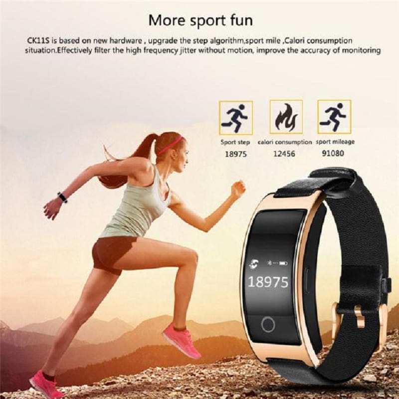 Accurate Slim Fitness Tracker with Blood Pressure Monitor