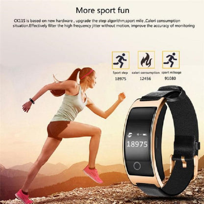 Accurate Slim Fitness Tracker with Blood Pressure Monitor