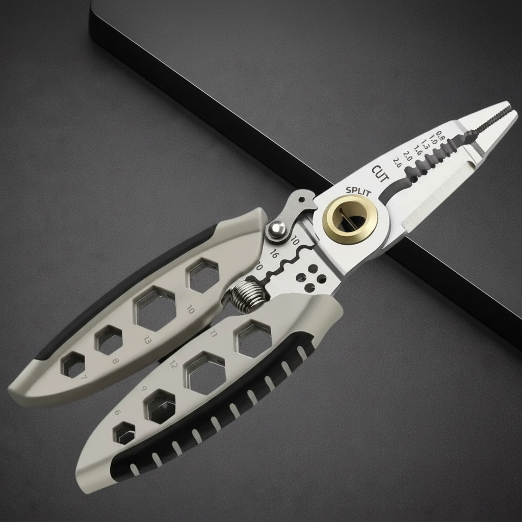 Heavy Duty Wire Cutter Crimper Tool with Metal Blade - Lusomart