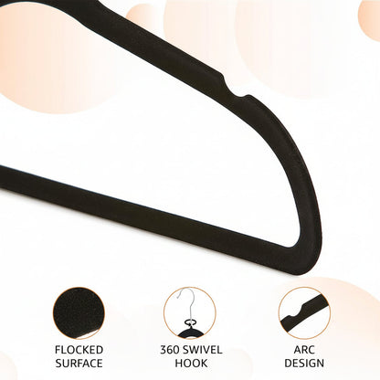 Premium Velvet Hangers Non Slip Closet Organizers Set